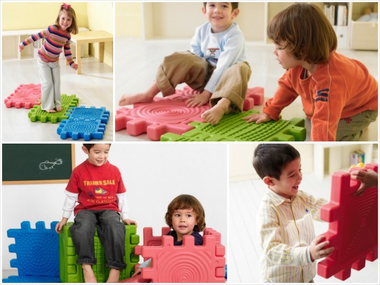 Taktilní krychle - velká dětská stavebnice a hra na dotykové vnímání